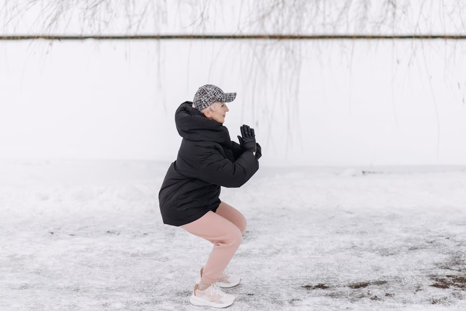 elderly woman layering winter clothes health e Bem-estar